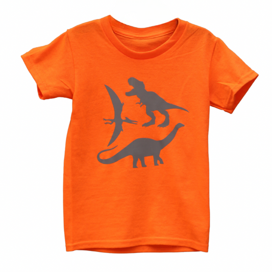 Kids Reflective Hi Vis Shirt - Dinosaur Safe Tee